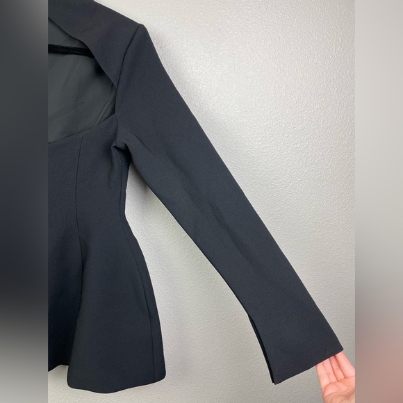 Babyboo Women's Large Kelly Mini Dress Black Long Sleeve Open Back Hourglass Sha - Picture 15 of 16